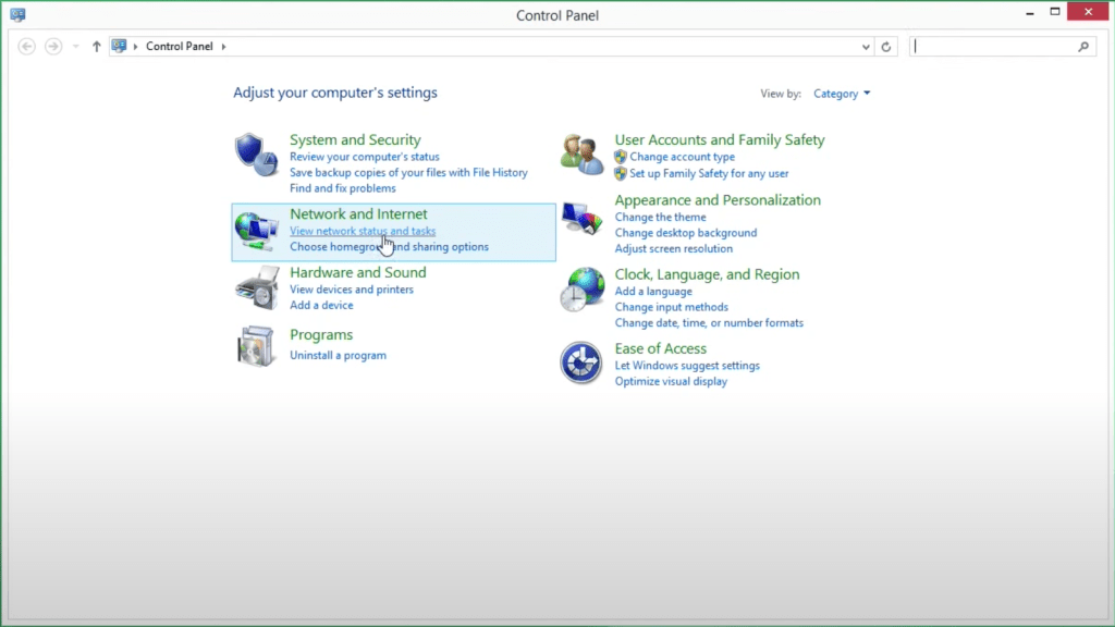 Windows 10 Control Panel