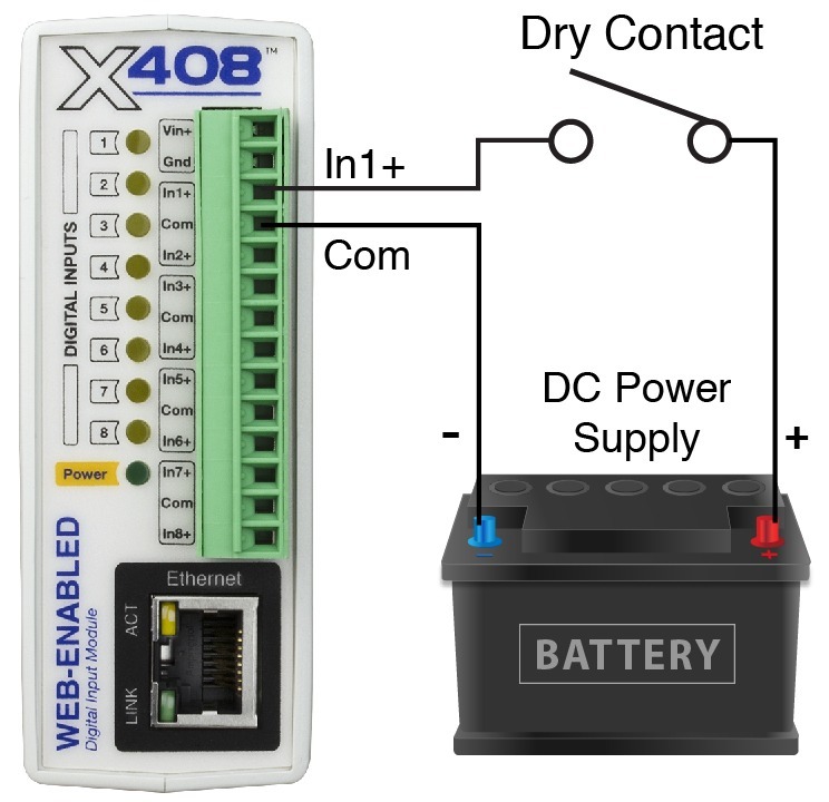 X-408 Dry Contact Diagram