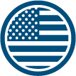 Blue USA Made Icon/badge