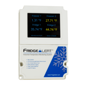 FridgeAlert temperature monitoring with build-in display