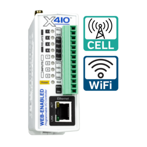 X-410 logic controller with cellular, wifi, and ethernet networking