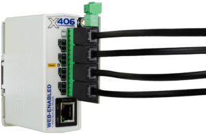 An X-QCA-4 Quick Connect adapter connected to an X-406
